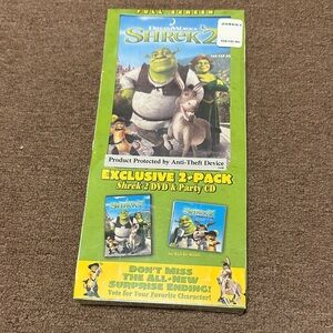 Dreamworks Shrek 2 Exclusive Green and Yellow 2-Pack new dvd and cd